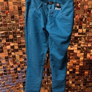 Teal Button-Up Pants